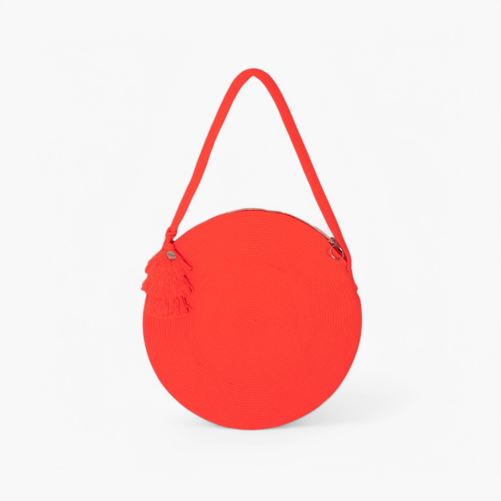 Solid circle shoulder bag | Grapefruit