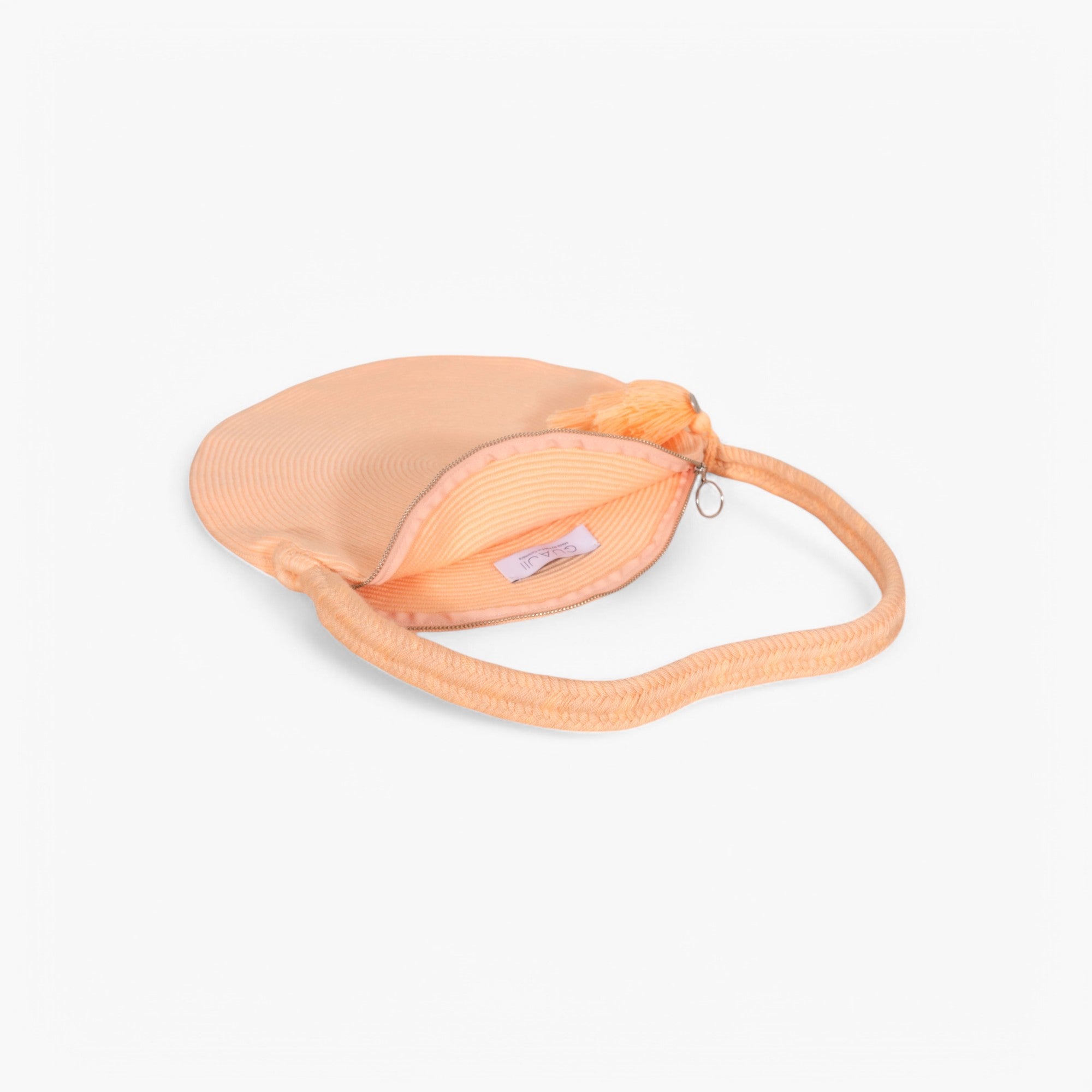 Solid circle shoulder bag | Neon peach