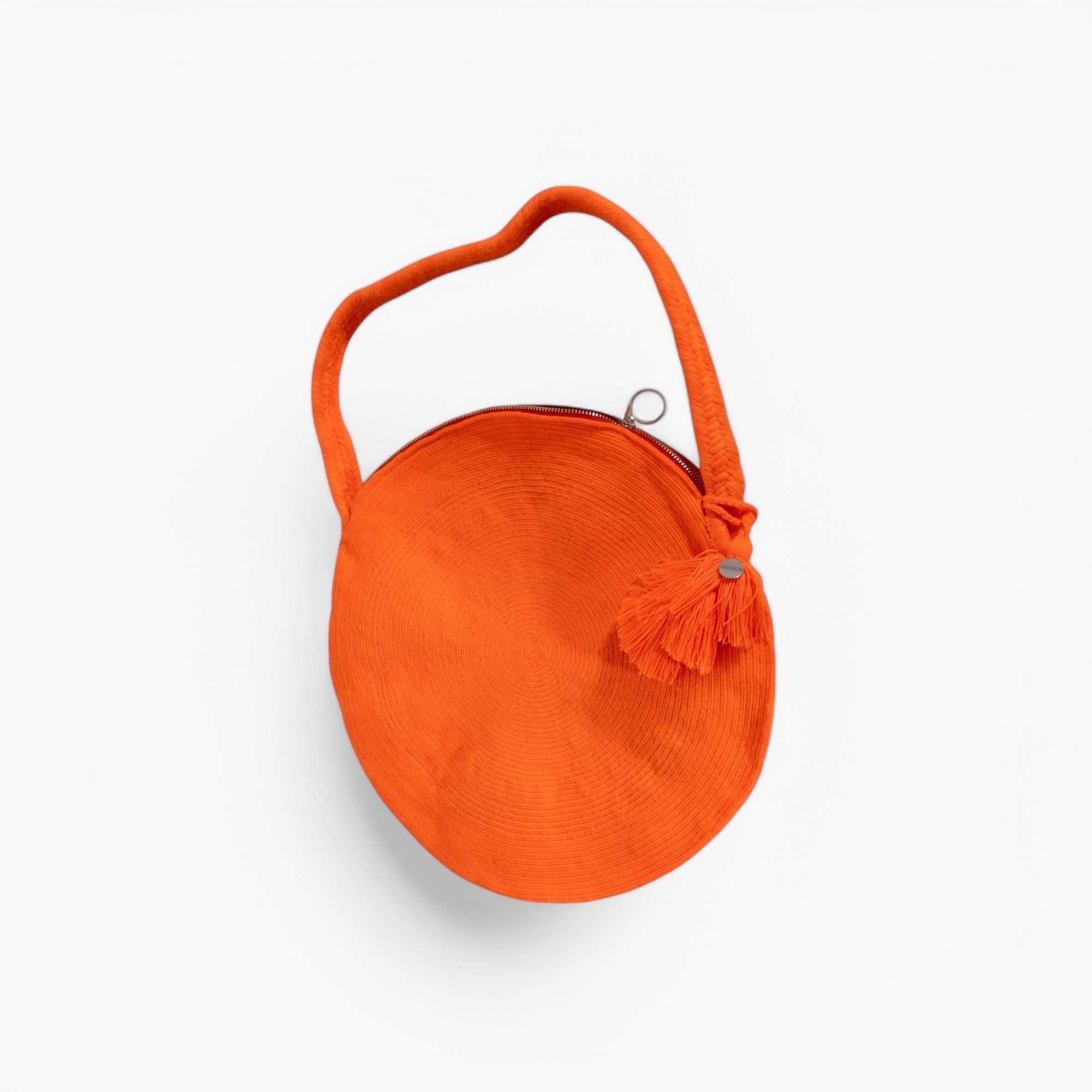 Solid circle shoulder bag | Tangerine