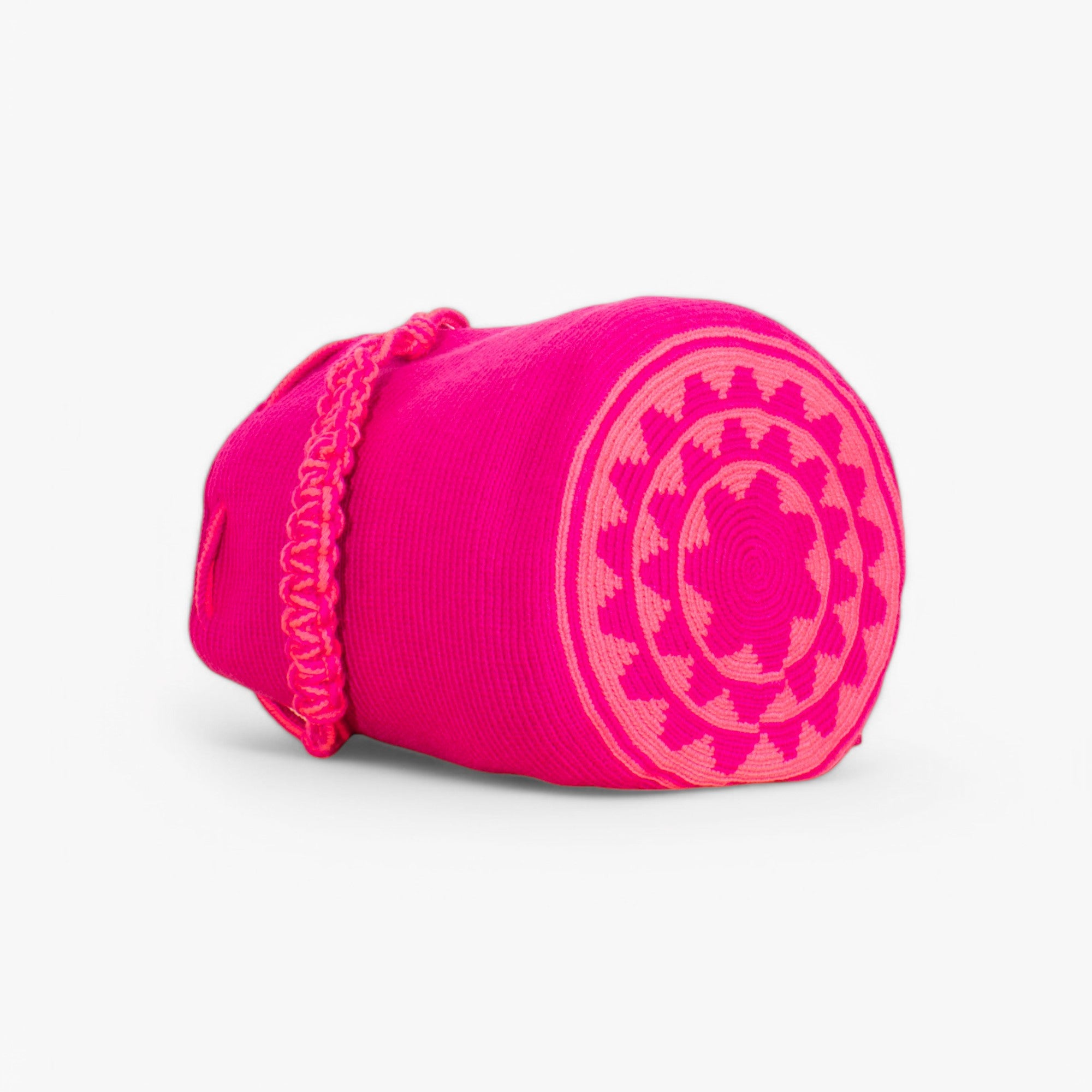 Solid round shoulder bag | Bubblegum