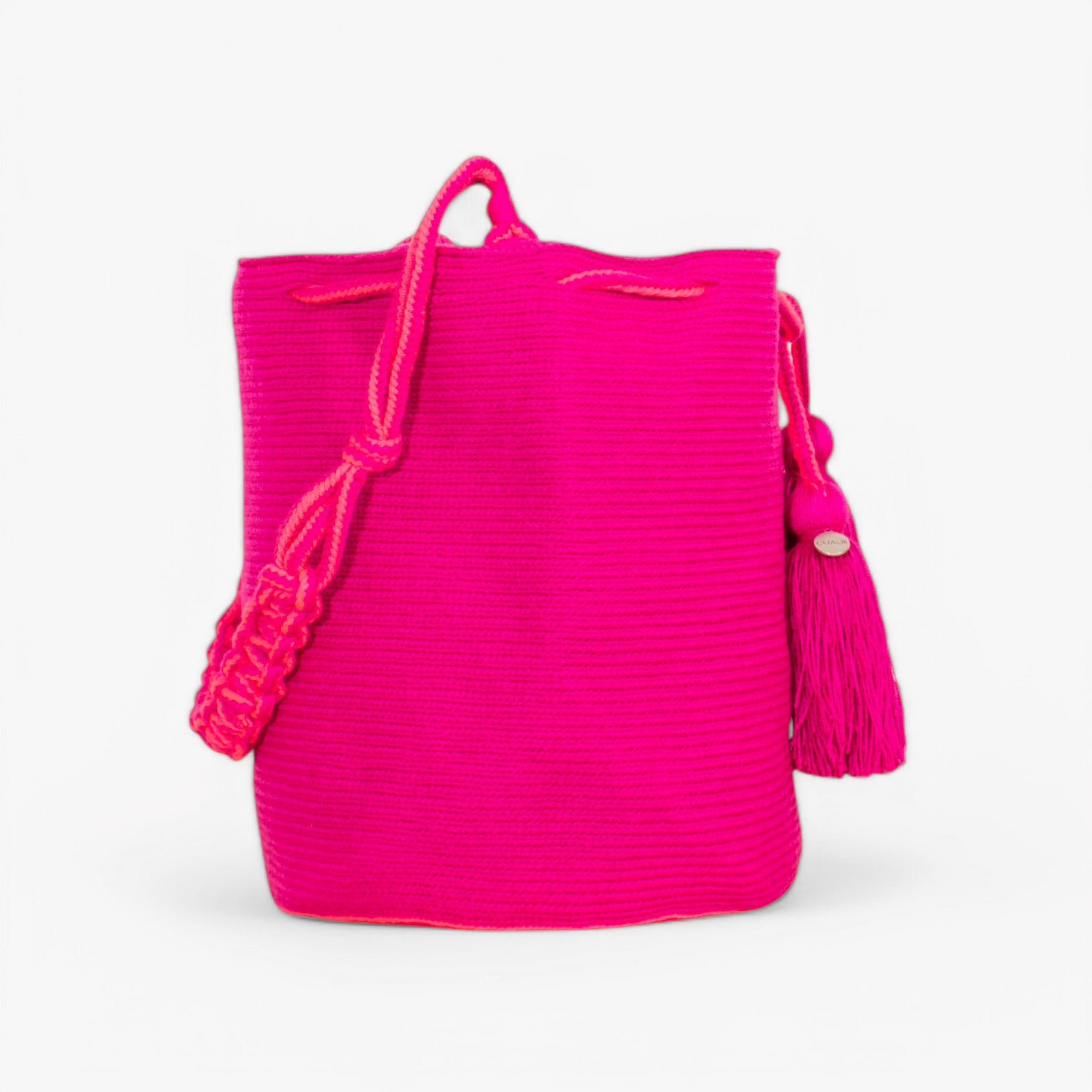 Solid round shoulder bag | Bubblegum
