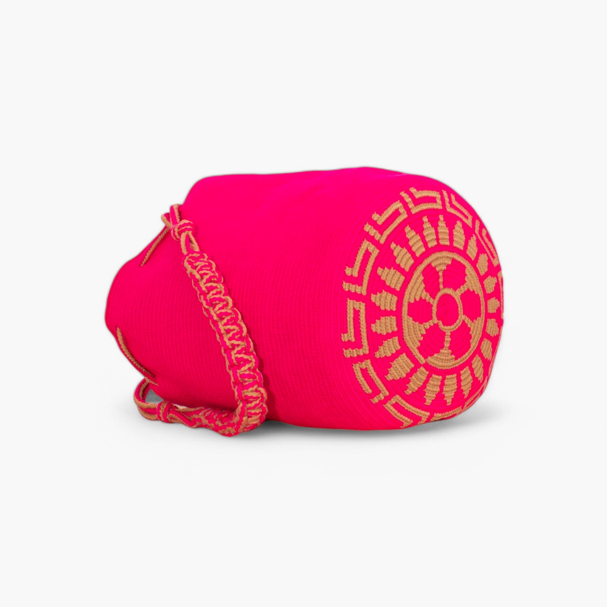 Bolso de hombro redondo liso | Magenta