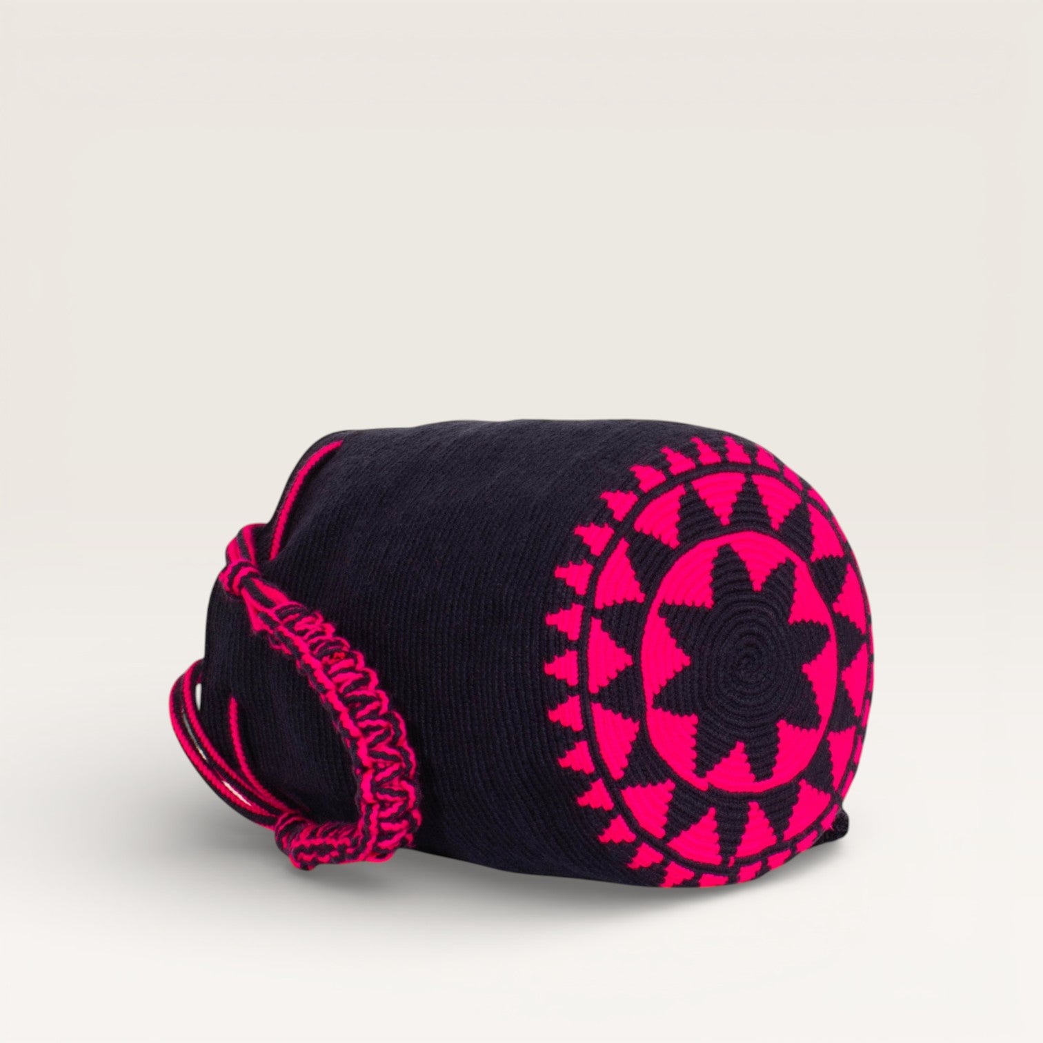 Solid round shoulder bag | Midnight