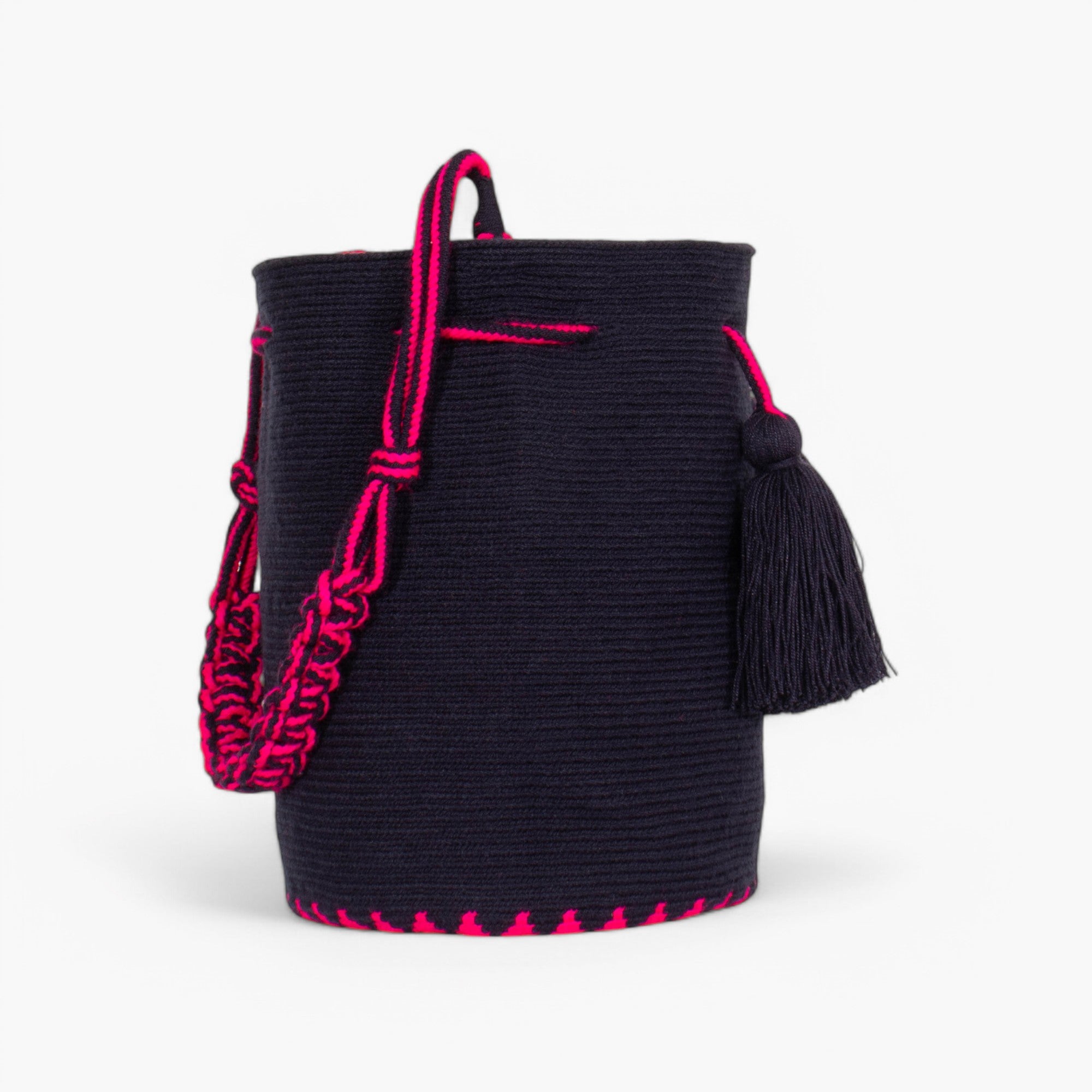 Solid round shoulder bag | Midnight
