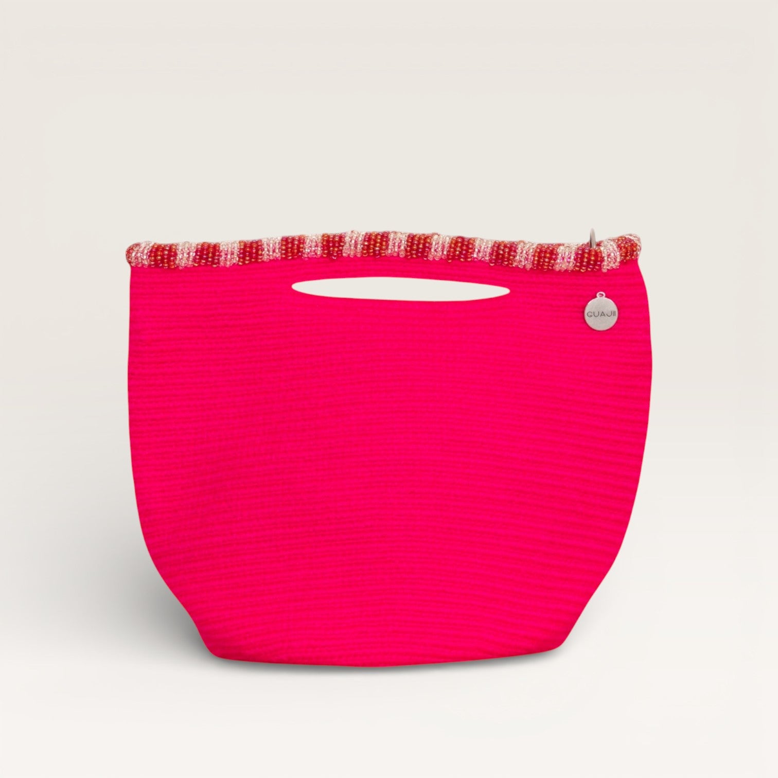 Solid top-handle bag | Magenta