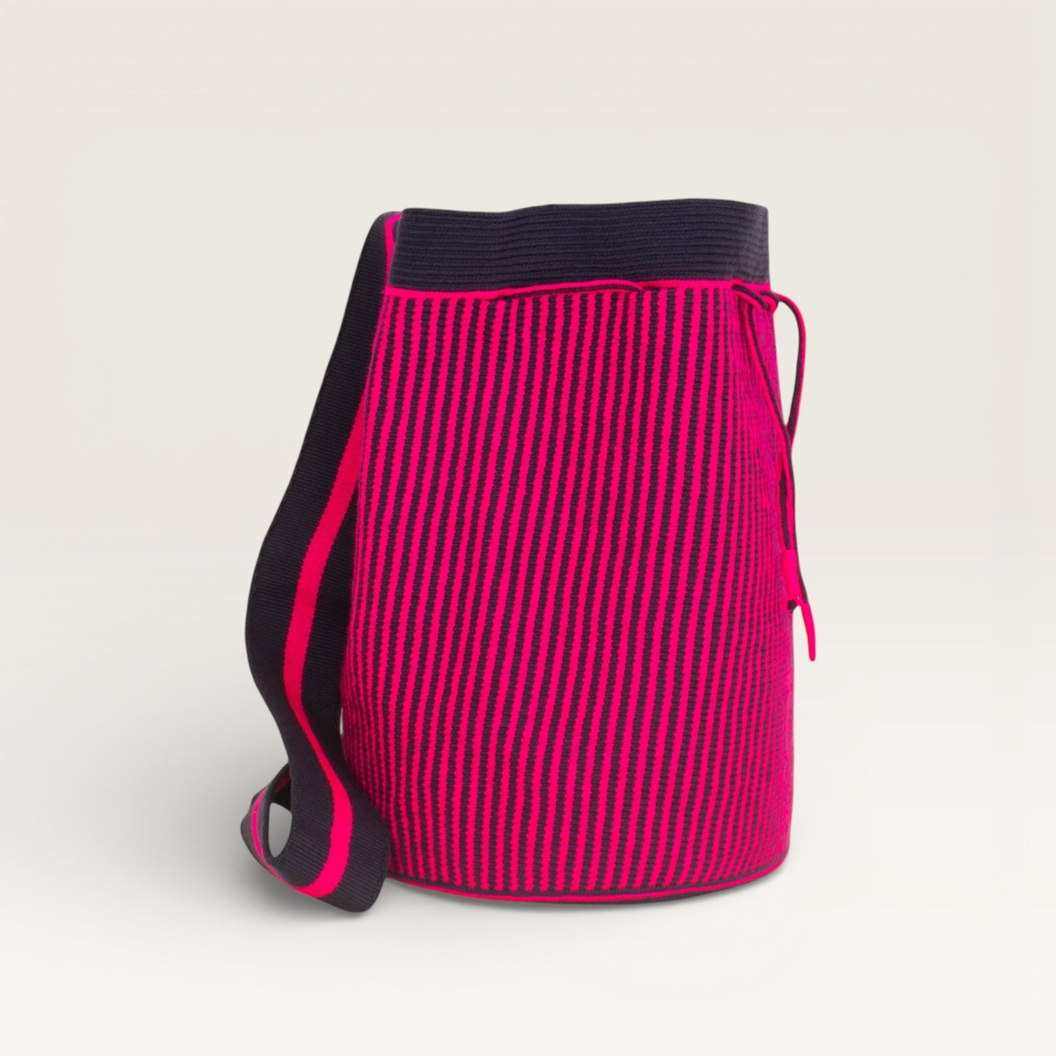 Striped backpack | Magenta