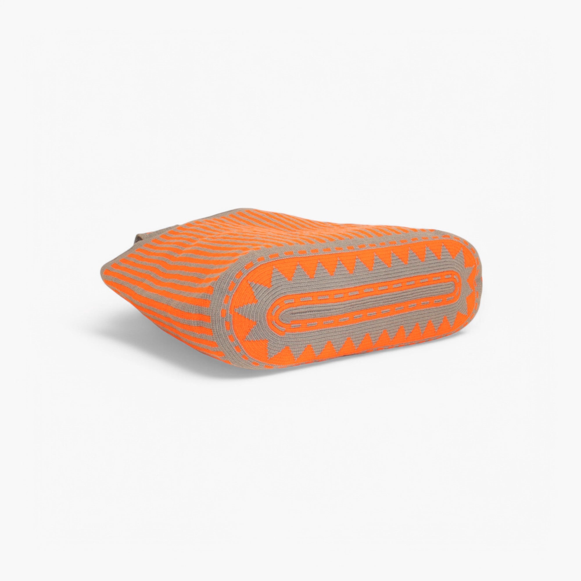 Bolso tote ovalado a rayas | Tangerine