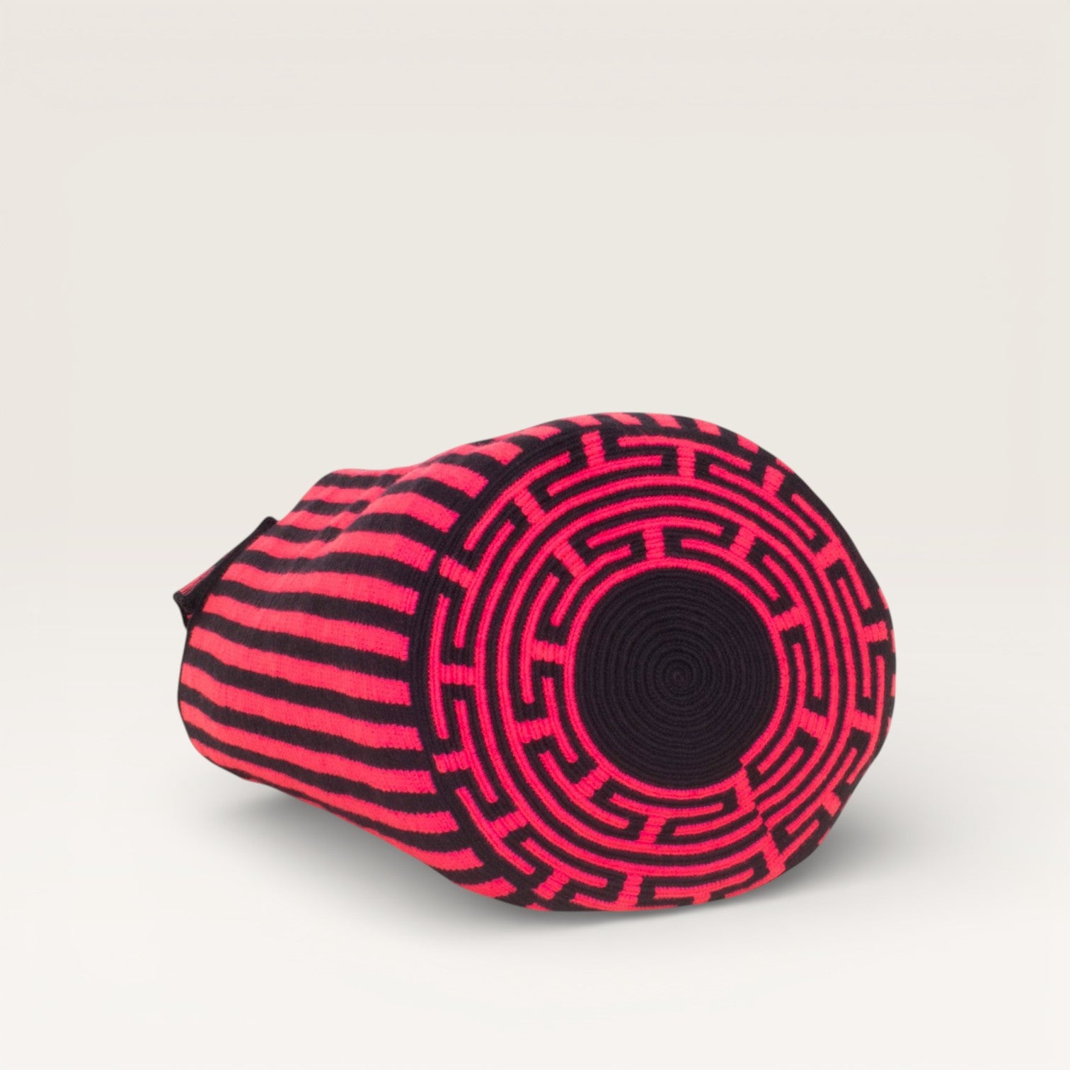 Striped round tote L | Aster