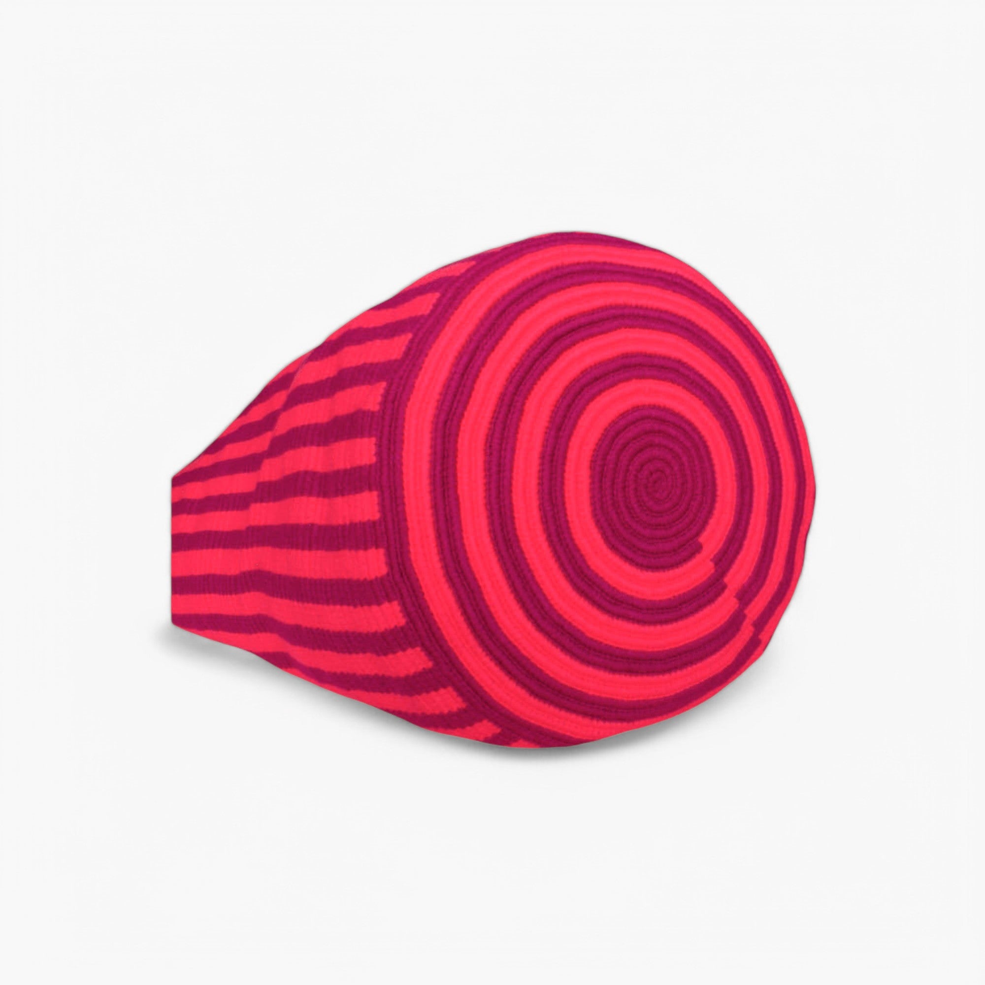 Bolso de mano redondo a rayas L | Scarlet