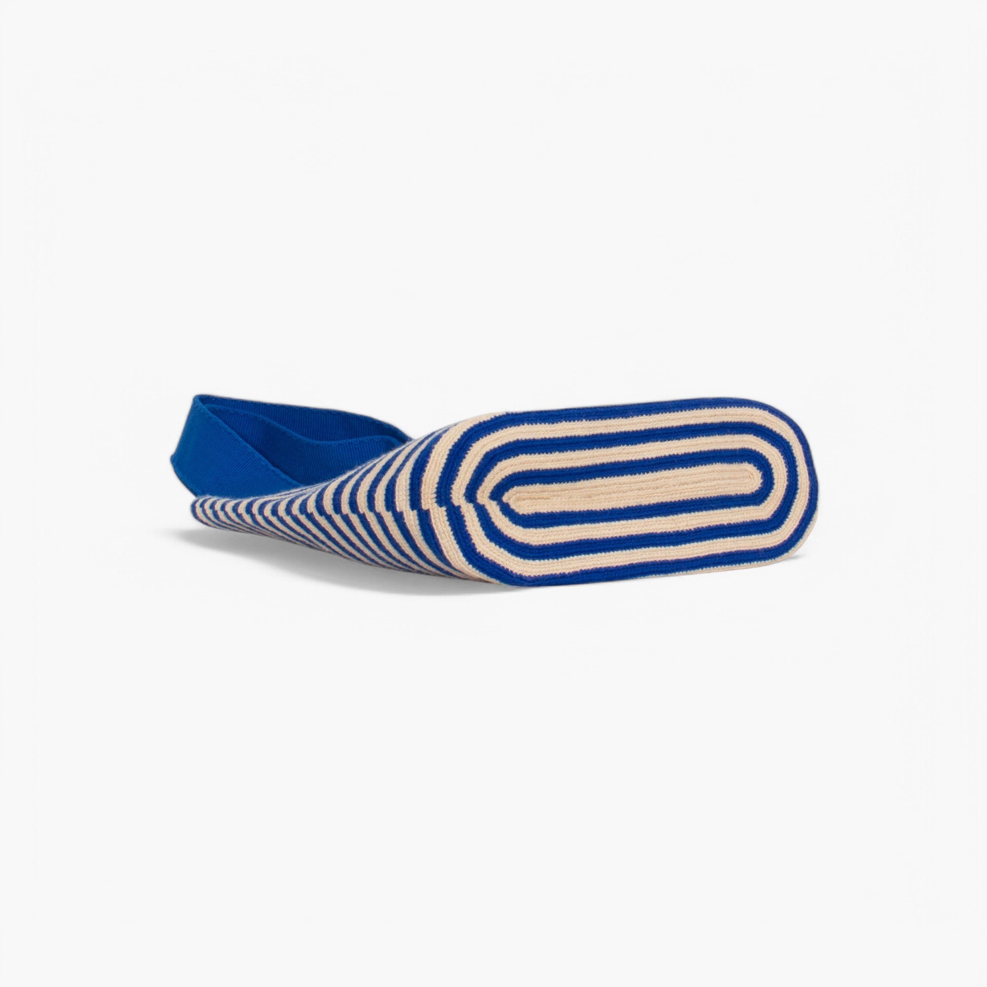 Striped oval tote | Cobalt