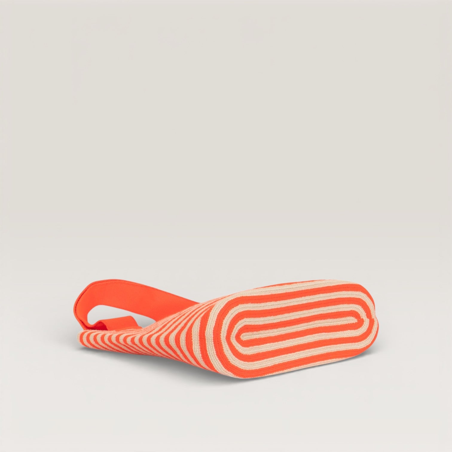 Striped oval tote | Tangerine