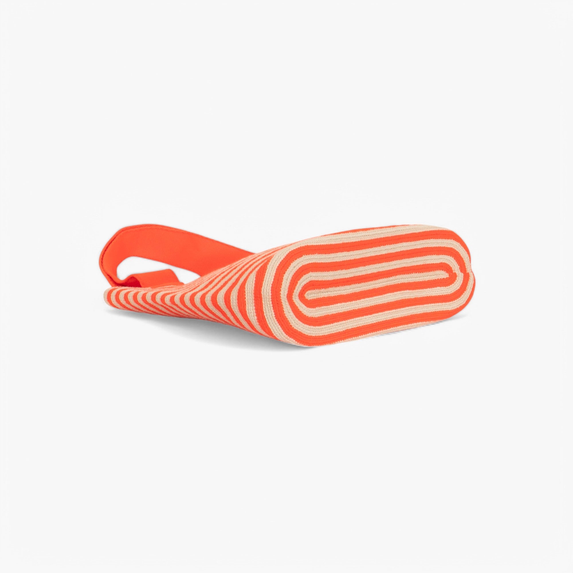 Striped oval tote | Tangerine