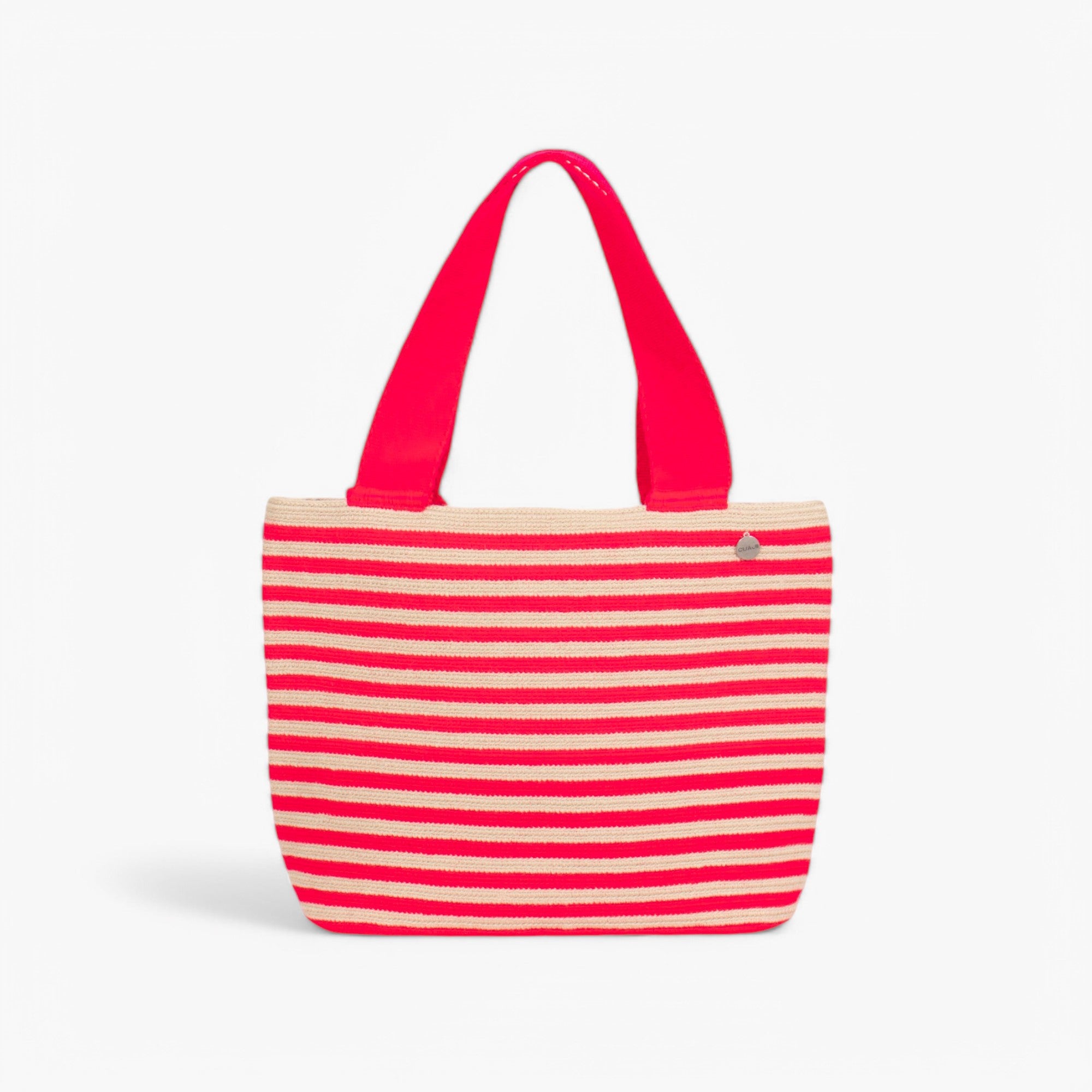 Striped oval tote bag | Watermelon