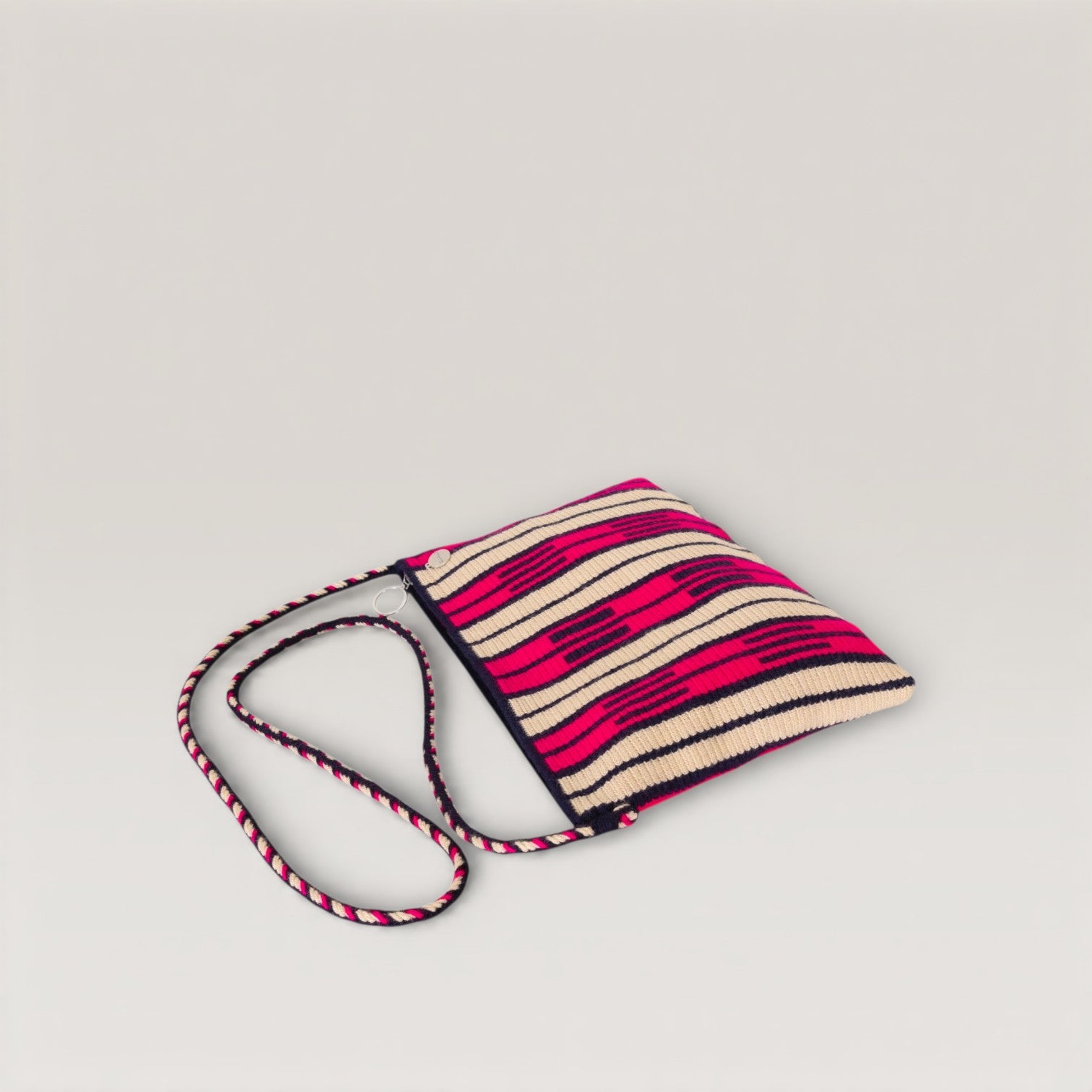 Striped crossbody clutch | Navy