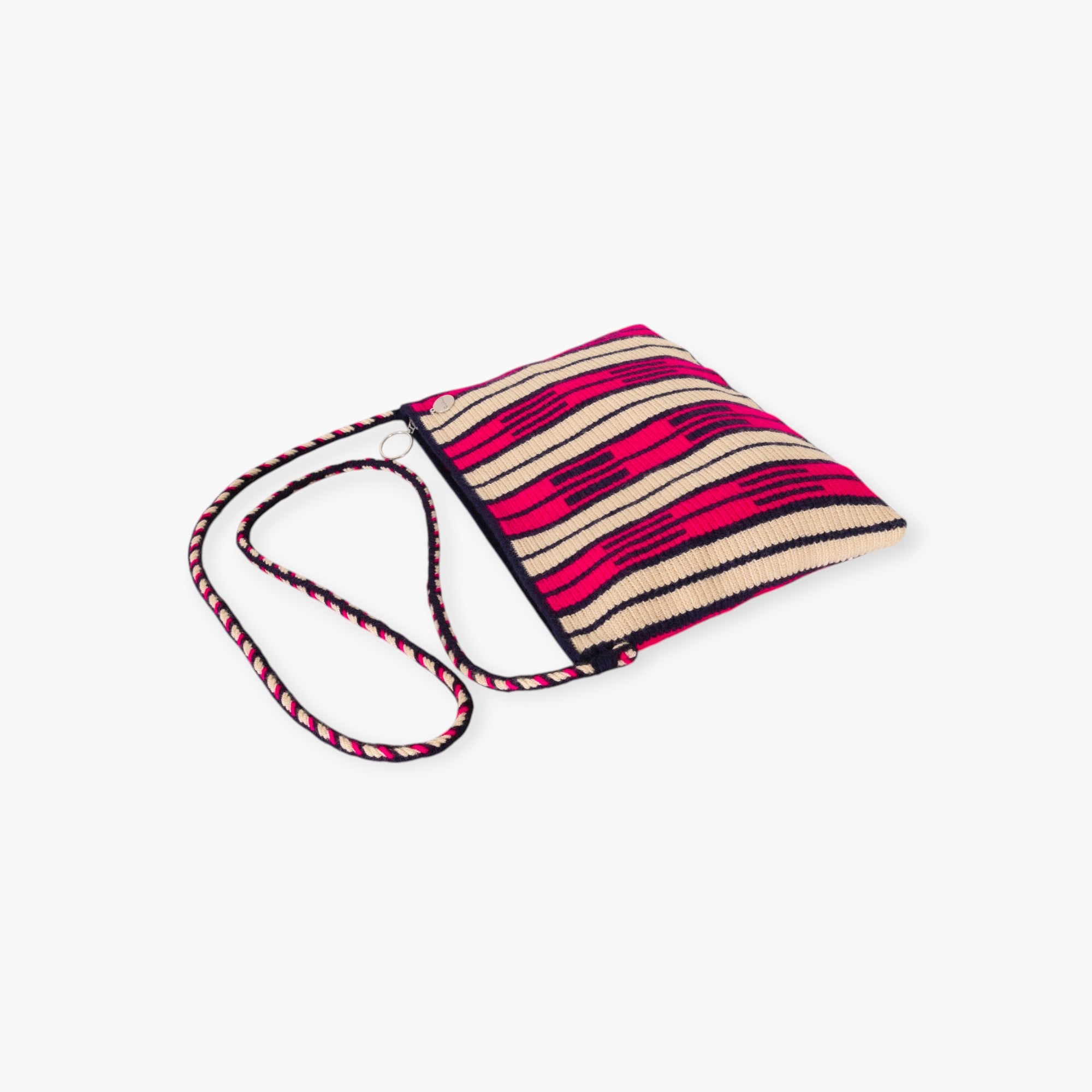Striped crossbody clutch | Navy