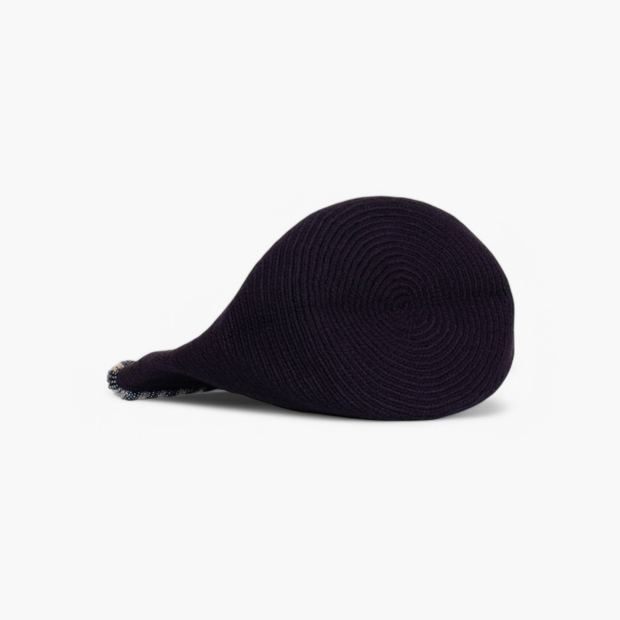 Solid top-handle beaded bag | Midnight