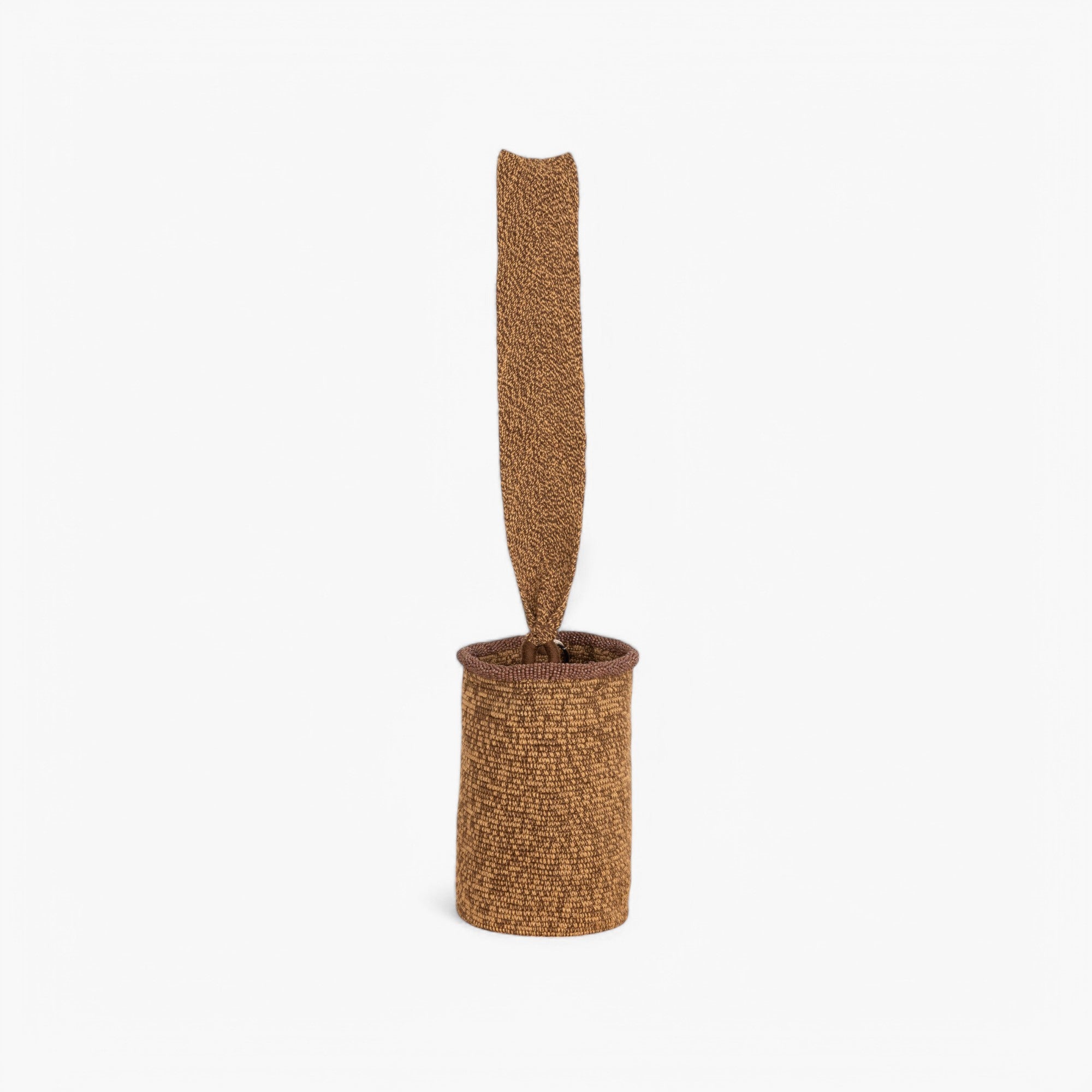 Two-tone beaded shoulder bag | Mocha