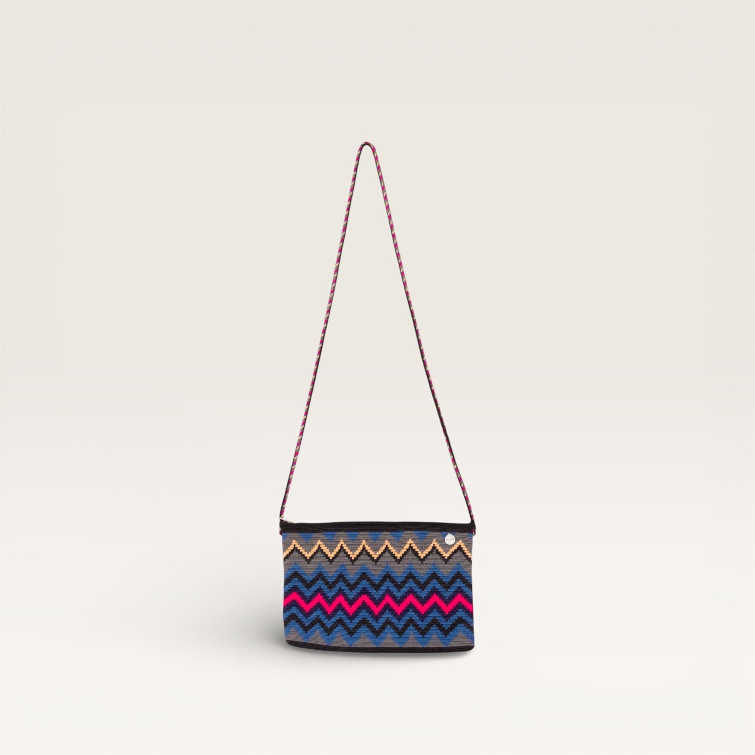 Zigzag crossbody clutch | Steel grey